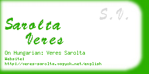 sarolta veres business card